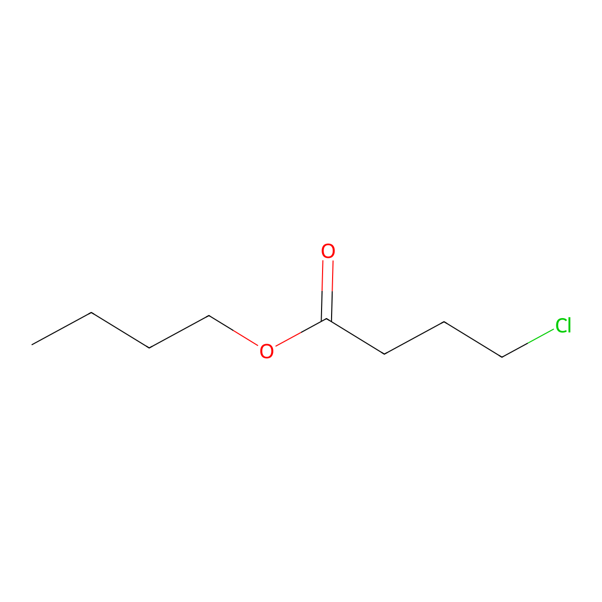 Butyl 4-chlorobutanoate molecular structure, CAS 3153-33-1