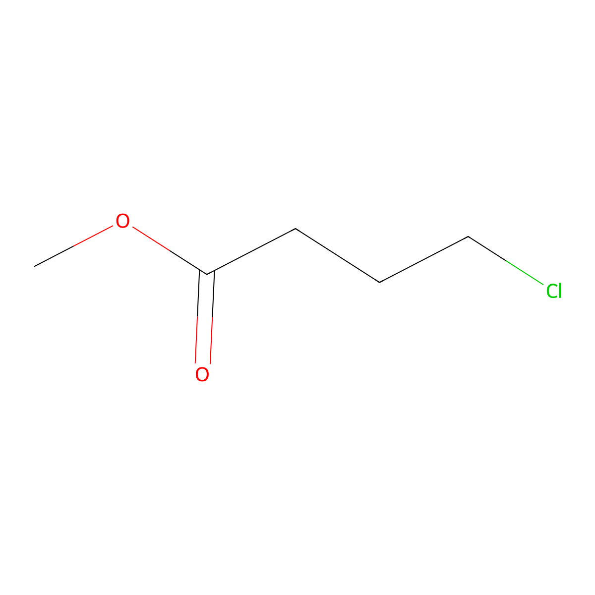 Butanoic acid, 4-chloro-, methyl ester molecular structure, CAS 3153-37-5