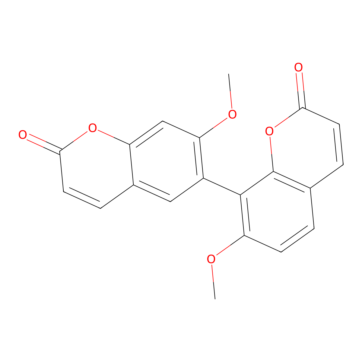 7-Methoxy-8-(7-Methoxy-2-Oxochromen-6-Yl)Chromen-2-One molecular structure, CAS 3153-73-9