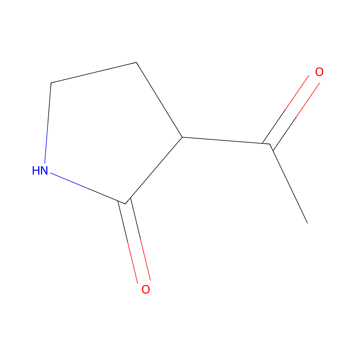 3-Acetylpyrrolidin-2-one molecular structure, CAS 31536-38-6