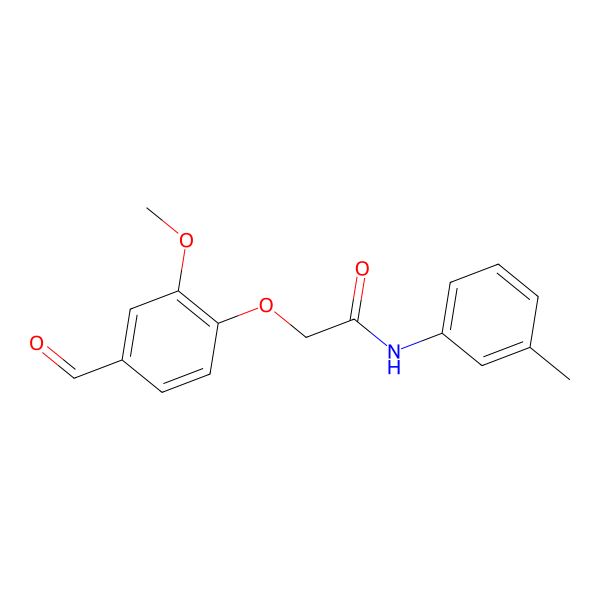 2-(4-formyl-2-methoxyphenoxy)-N-(3-methylphenyl)acetamide molecular structure, CAS 31539-30-7