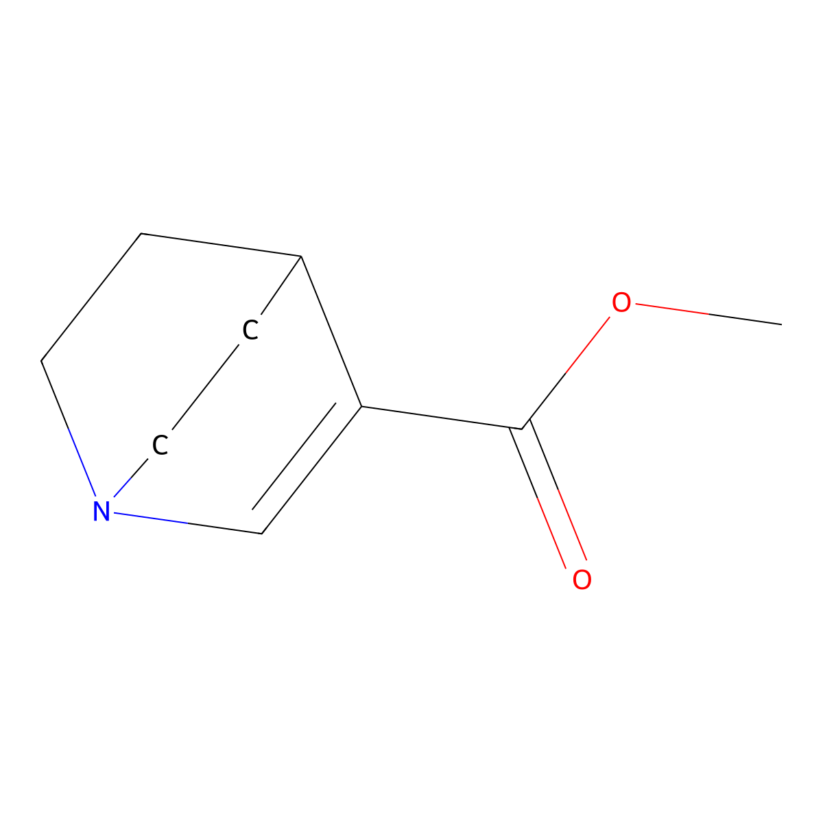 1-Azabicyclo[2.2.2]oct-2-ene-3-carboxylic acid, methyl ester molecular structure, CAS 31539-88-5