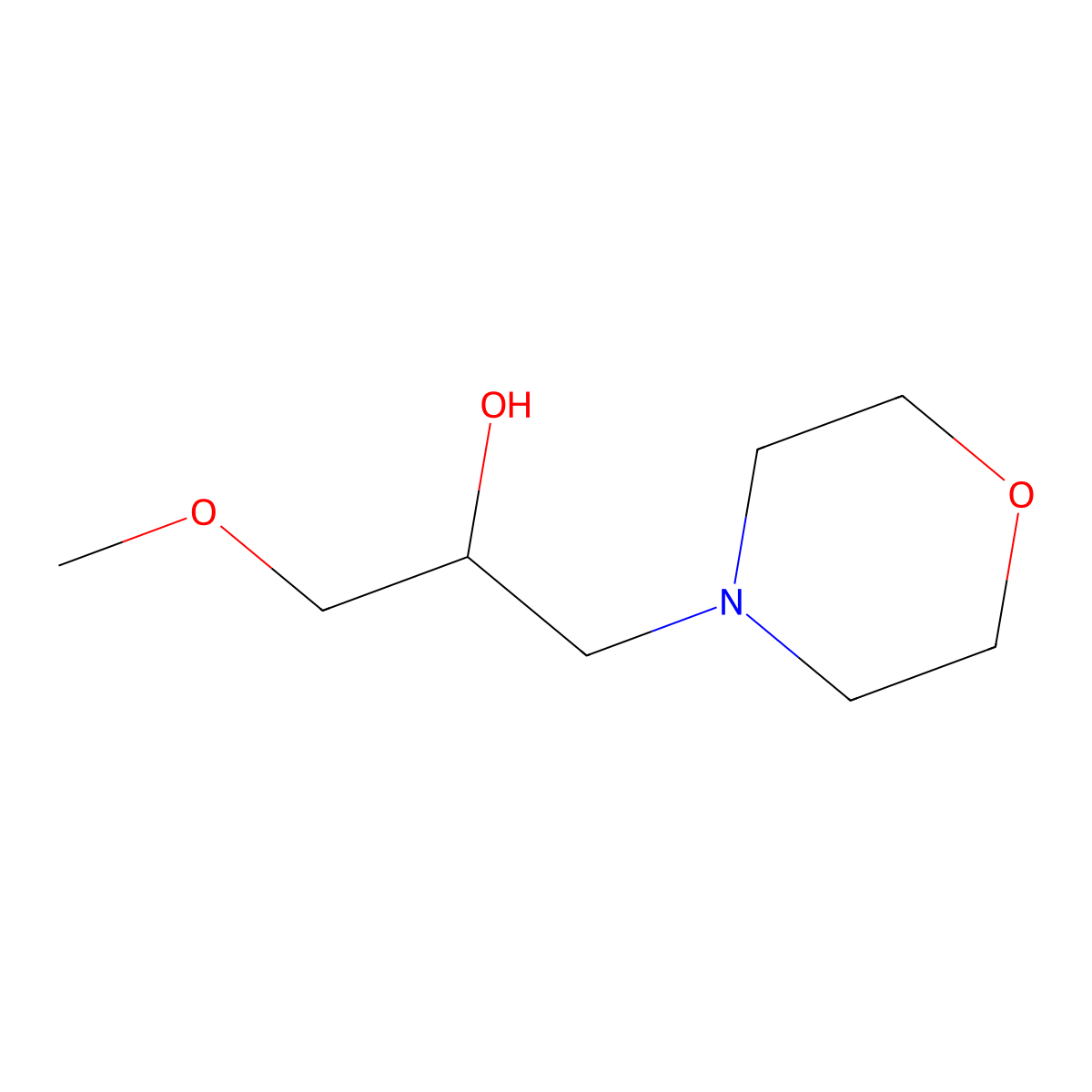 1-Methoxy-3-(morpholin-4-yl)propan-2-ol molecular structure, CAS 3154-77-6