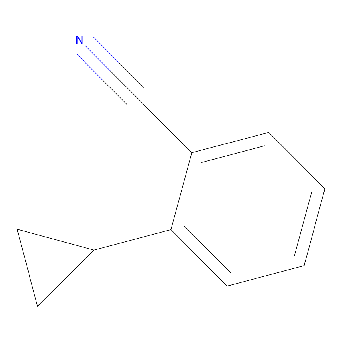 2-Cyclopropylbenzonitrile molecular structure, CAS 3154-99-2
