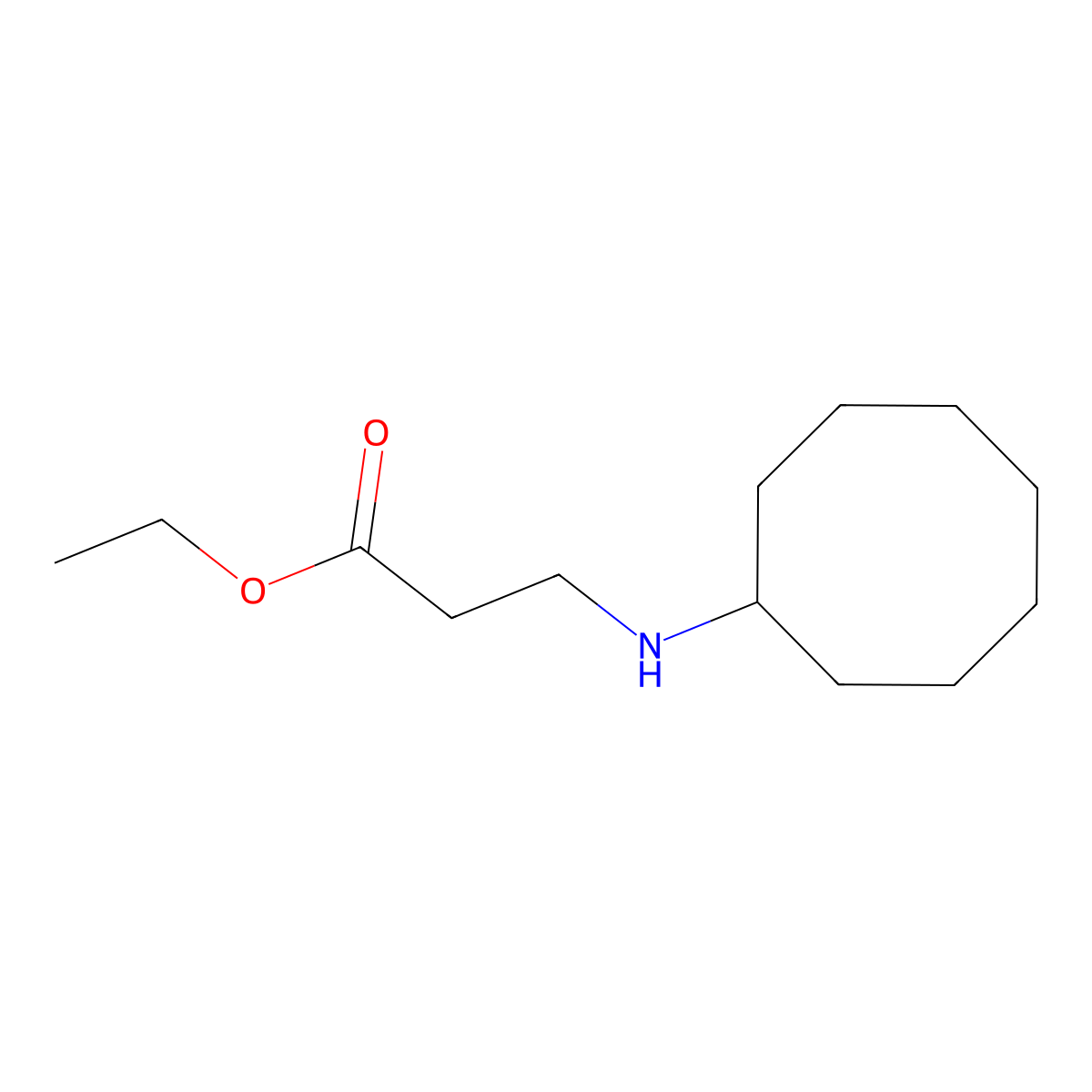 Ethyl 3-(cyclooctylamino)propanoate molecular structure, CAS 31540-38-2
