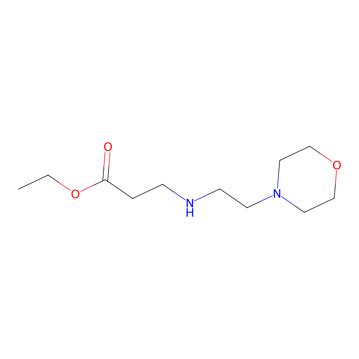 Ethyl 3-{[2-(morpholin-4-yl)ethyl]amino}propanoate molecular structure, CAS 31540-43-9