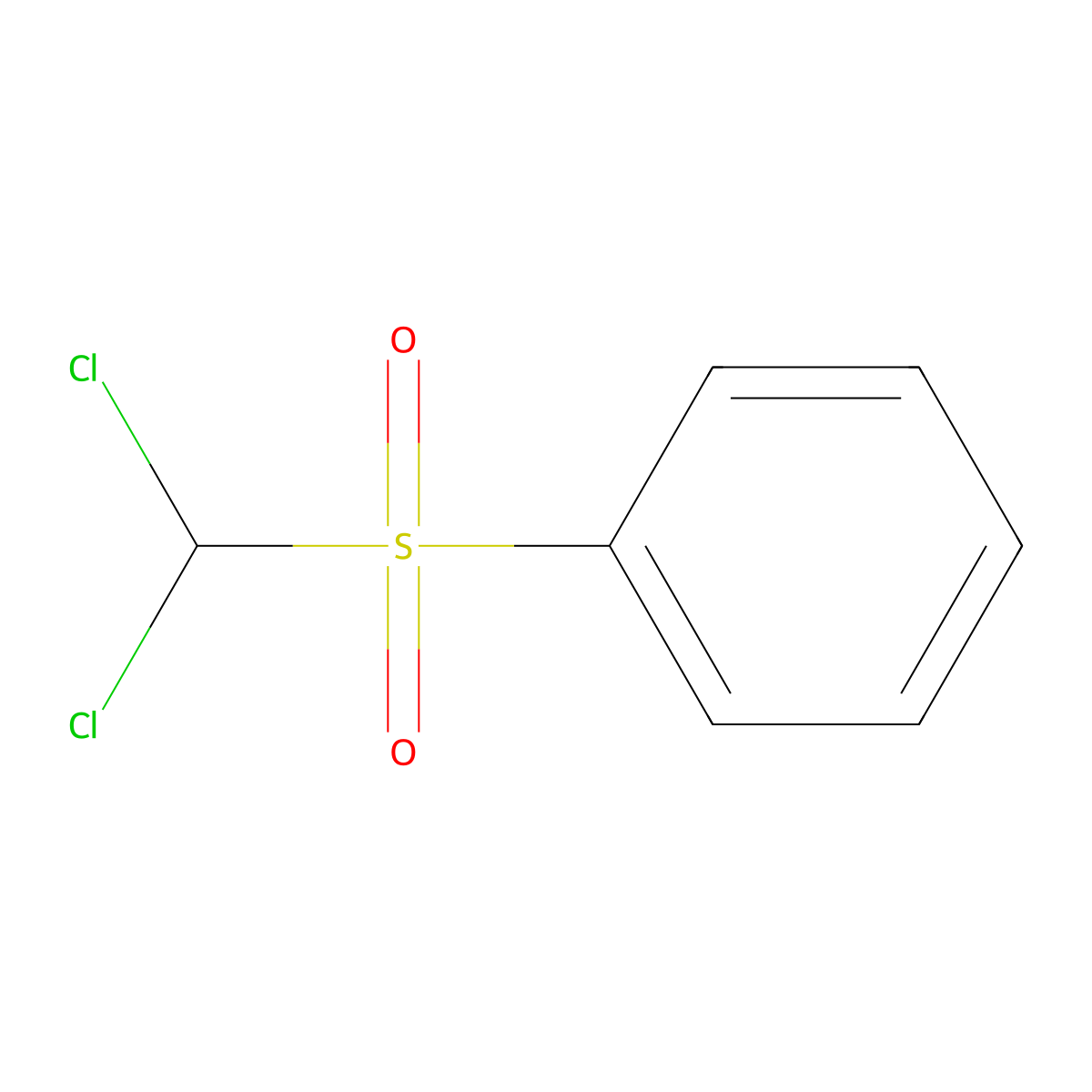 Sulfone, dichloromethyl phenyl molecular structure, CAS 31540-74-6