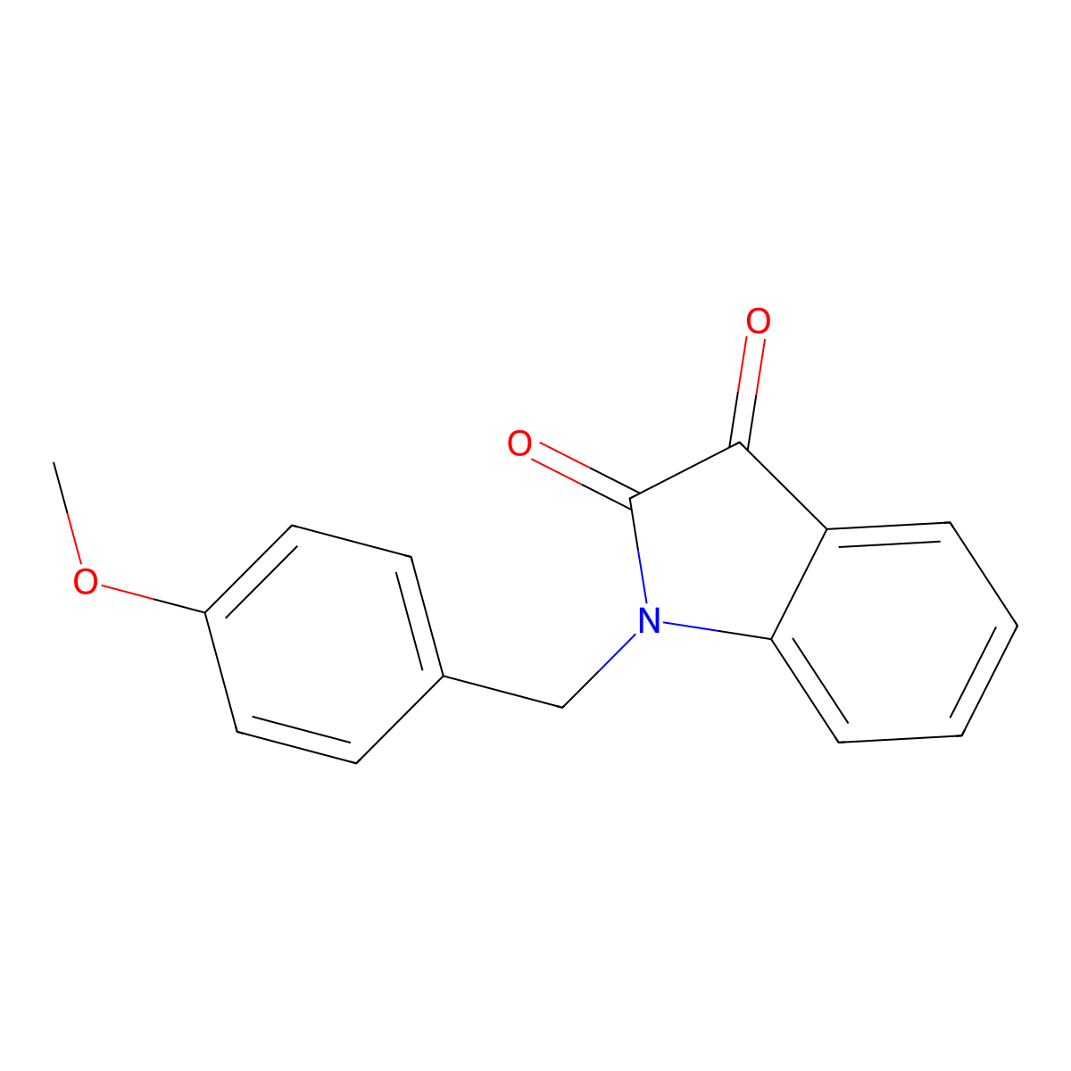 1-(4-methoxybenzyl)-1H-indole-2,3-dione molecular structure, CAS 31541-32-9