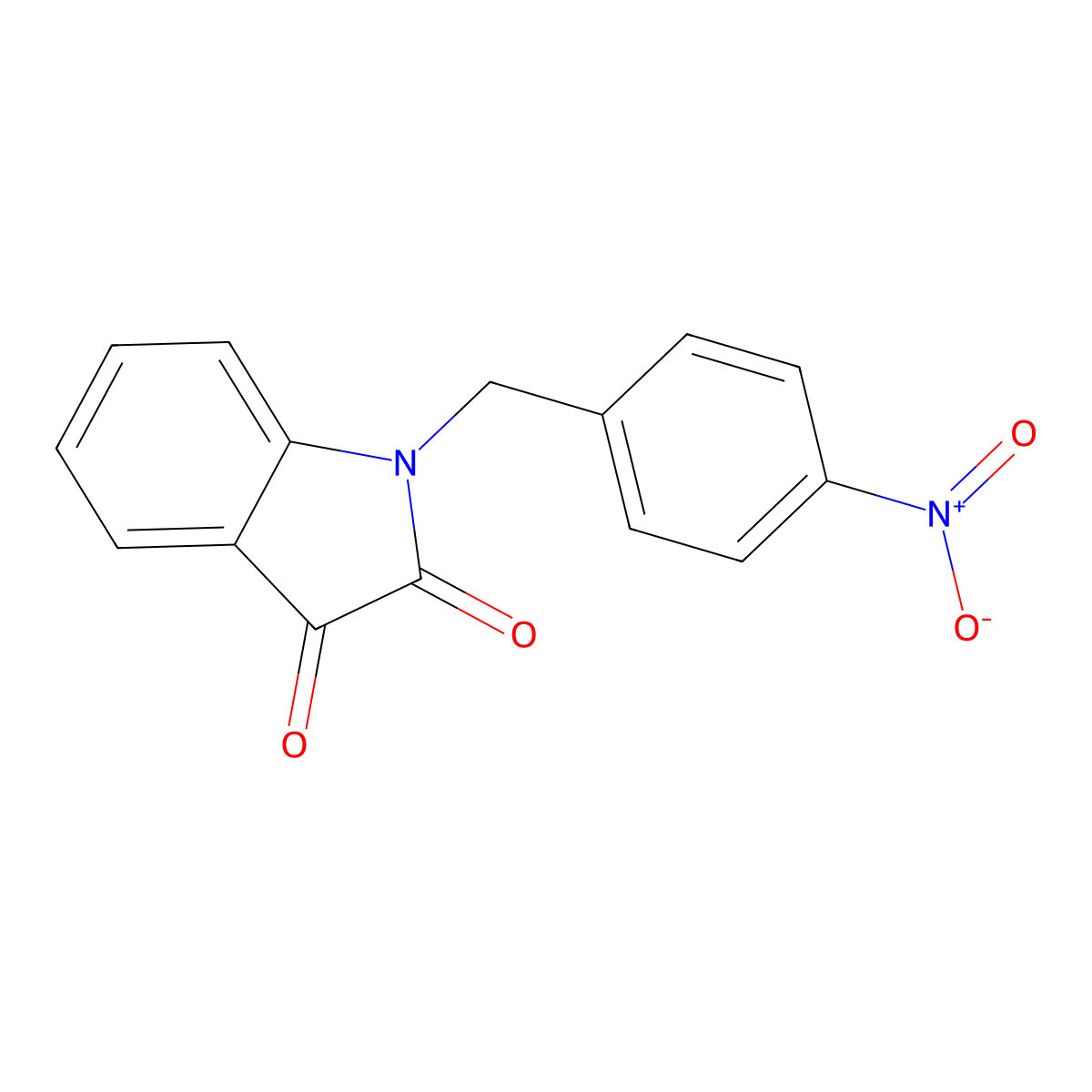 1-[(4-Nitrophenyl)methyl]-1H-indole-2,3-dione molecular structure, CAS 31541-33-0