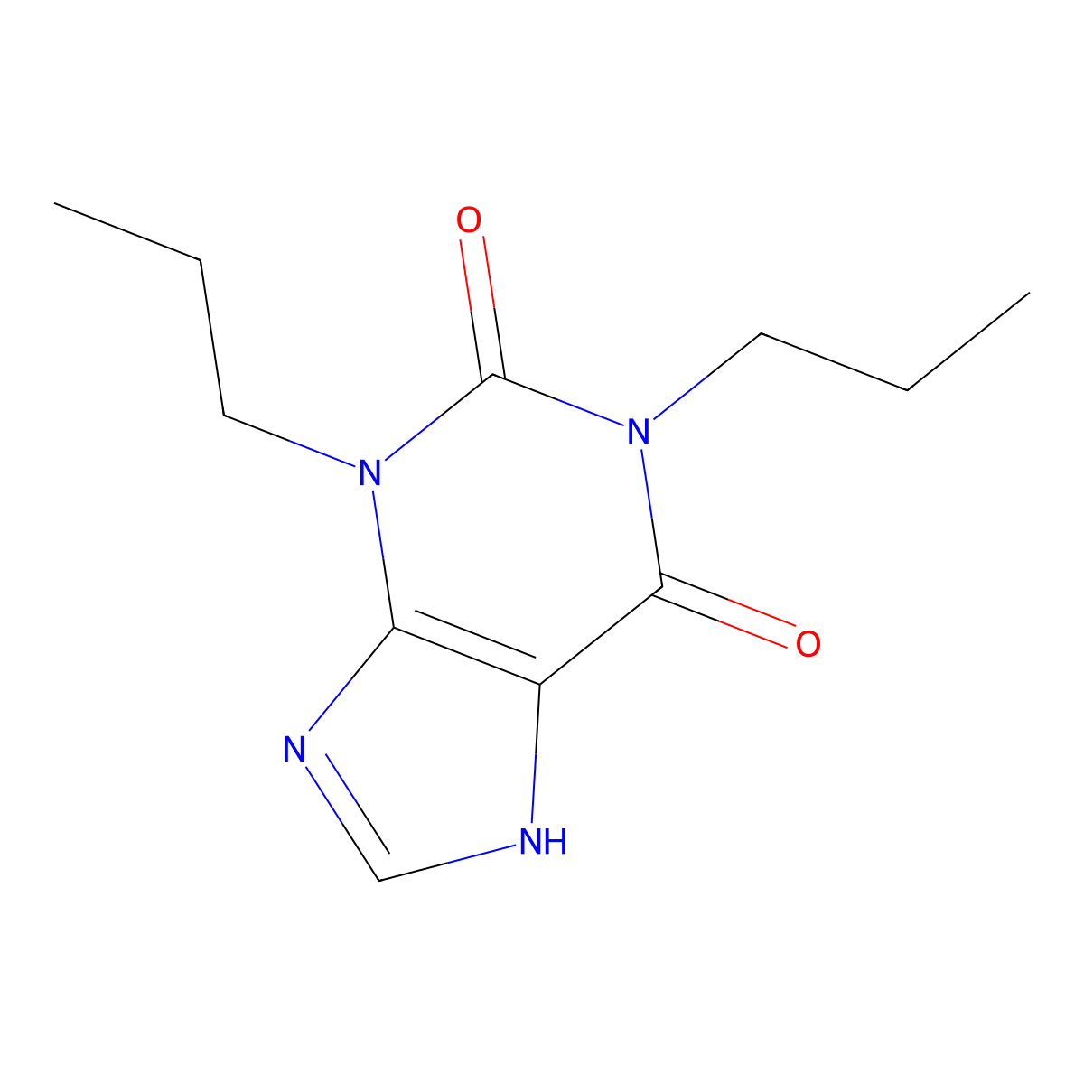 1,3-Dipropylxanthine molecular structure, CAS 31542-62-8