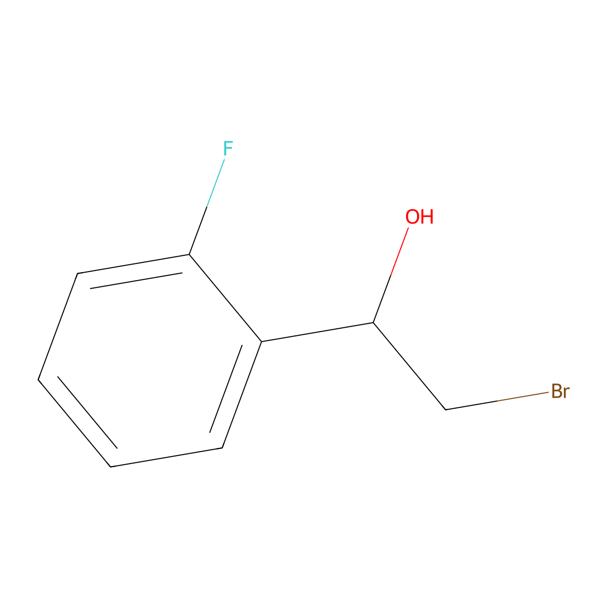 2-Bromo-1-(2-fluorophenyl)ethan-1-OL molecular structure, CAS 31543-47-2