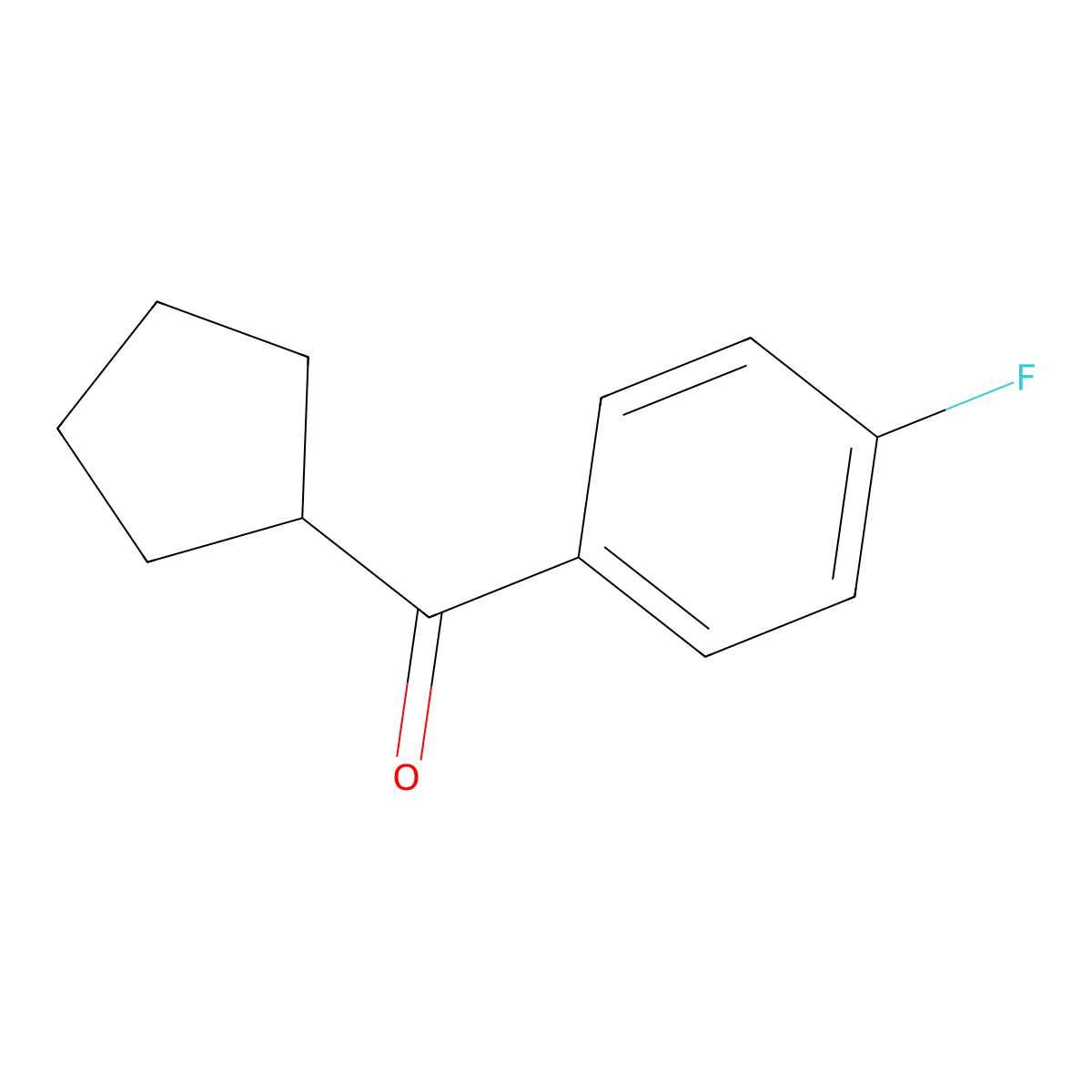 Cyclopentyl(4-fluorophenyl)methanone molecular structure, CAS 31545-25-2