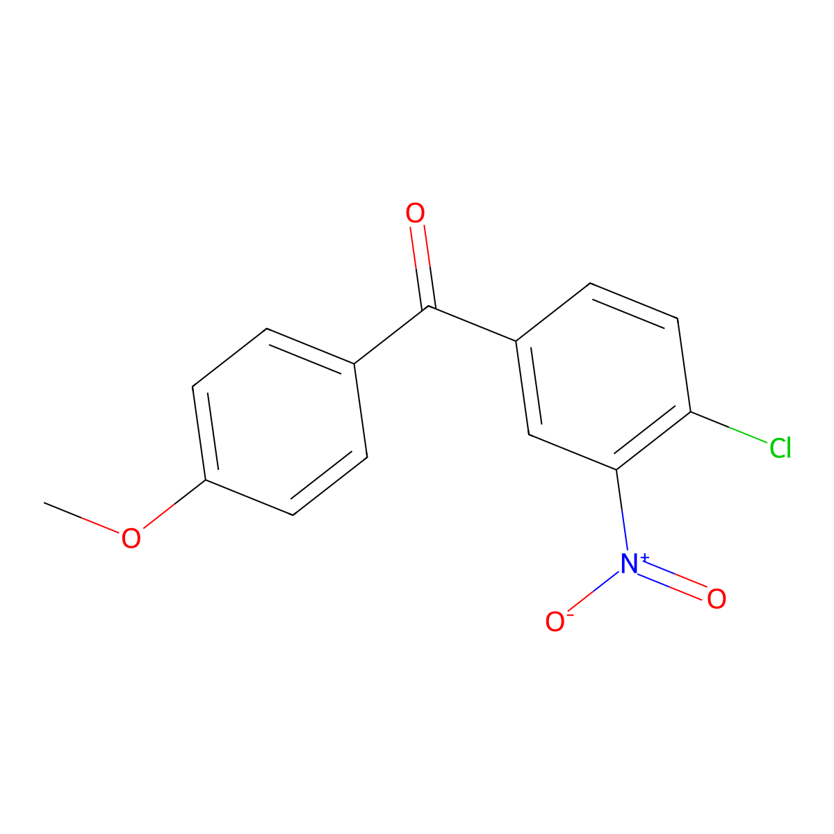 {4-Chloro-3-nitrophenyl}(4-methoxyphenyl)methanone molecular structure, CAS 31545-27-4