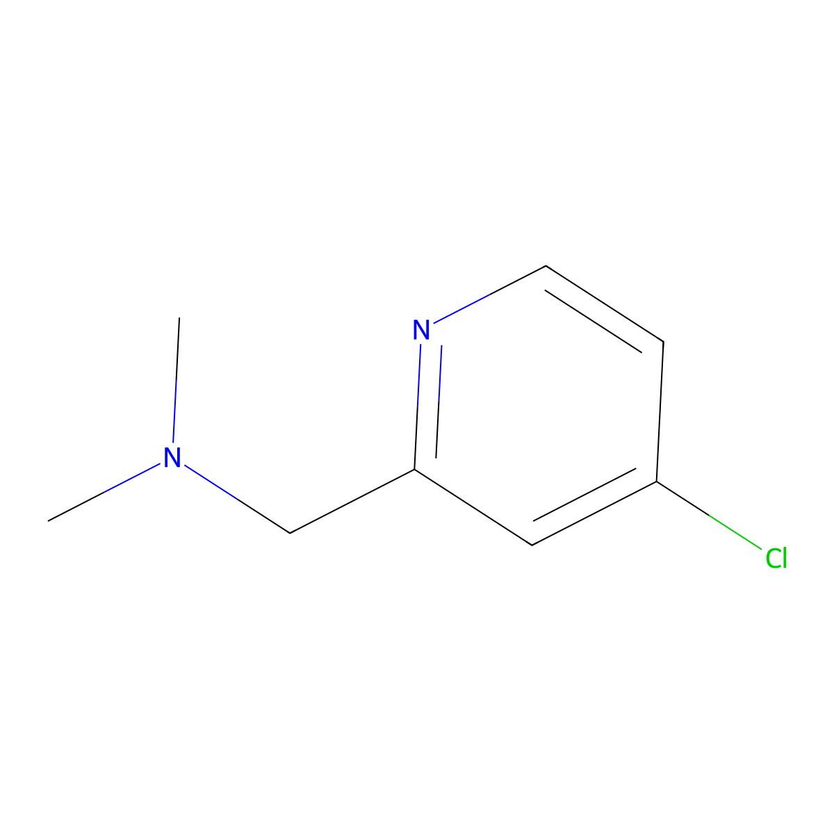 ((4-Chloropyridin-2-yl)methyl)dimethylamine molecular structure, CAS 315493-84-6