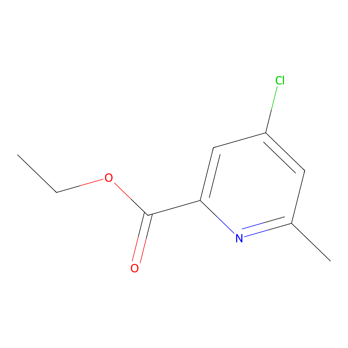 Ethyl 4-chloro-6-methylpyridine-2-carboxylate molecular structure, CAS 315494-03-2