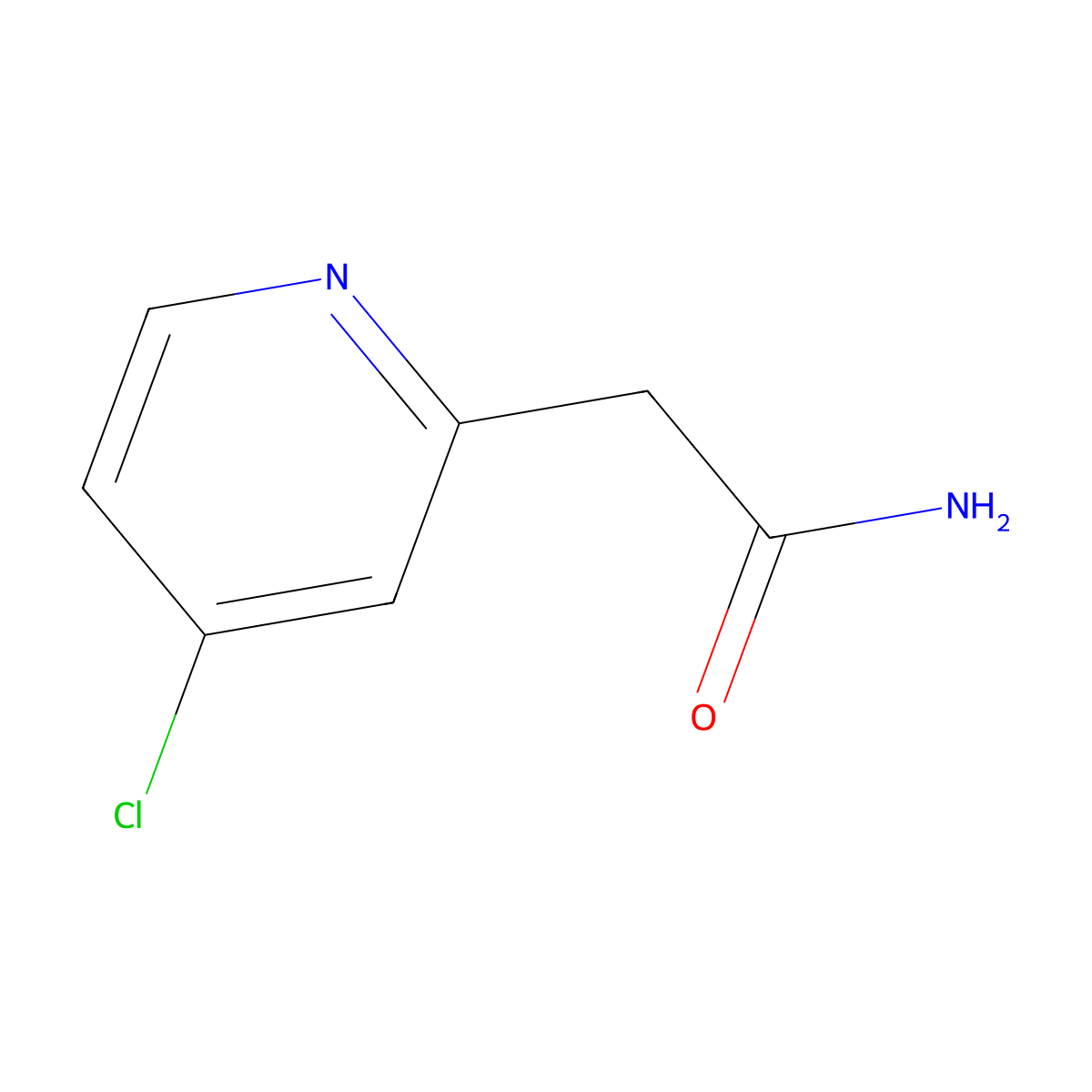 2-(4-Chloro-2-pyridinyl)acetamide molecular structure, CAS 315494-10-1