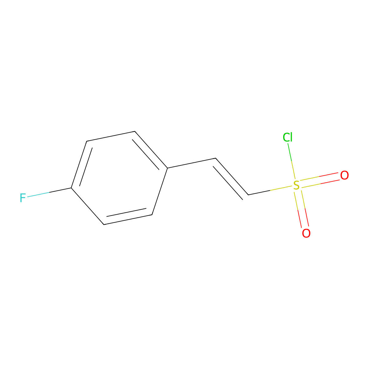 (E)-2-(4-fluorophenyl)ethene-1-sulfonyl chloride molecular structure, CAS 315495-38-6