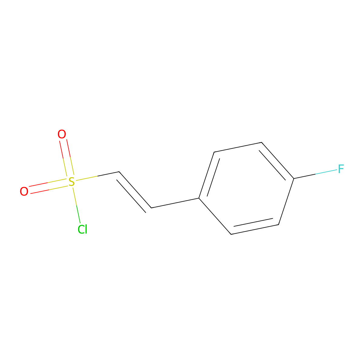 (E)-2-(4-fluorophenyl)ethene-1-sulfonyl chloride molecular structure, CAS 315495-38-6