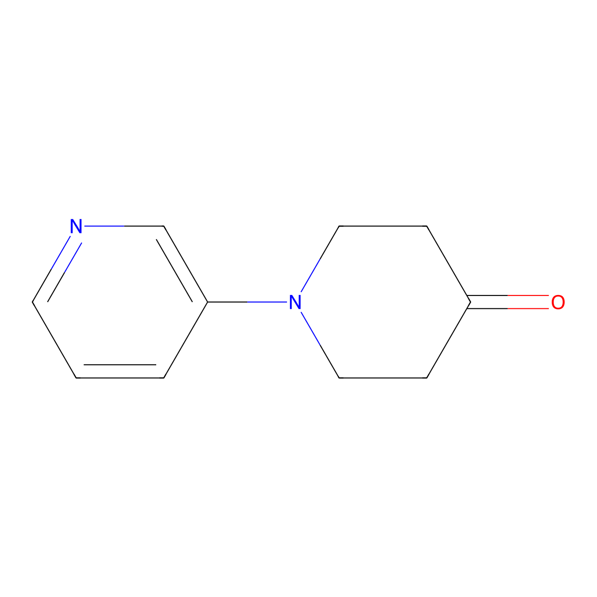 1-(Pyridin-3-yl)piperidin-4-one molecular structure, CAS 315496-80-1