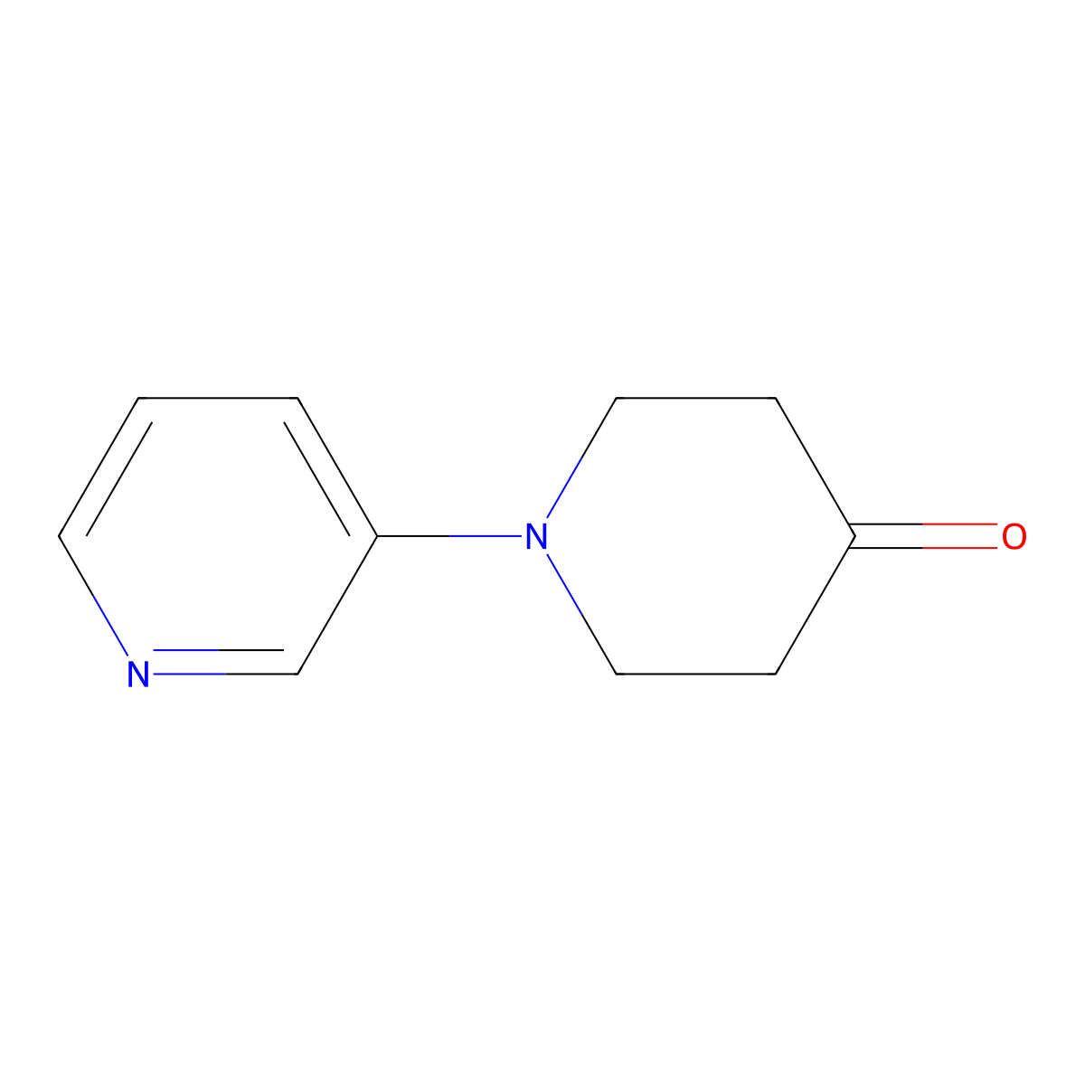1-(Pyridin-3-yl)piperidin-4-one molecular structure, CAS 315496-80-1