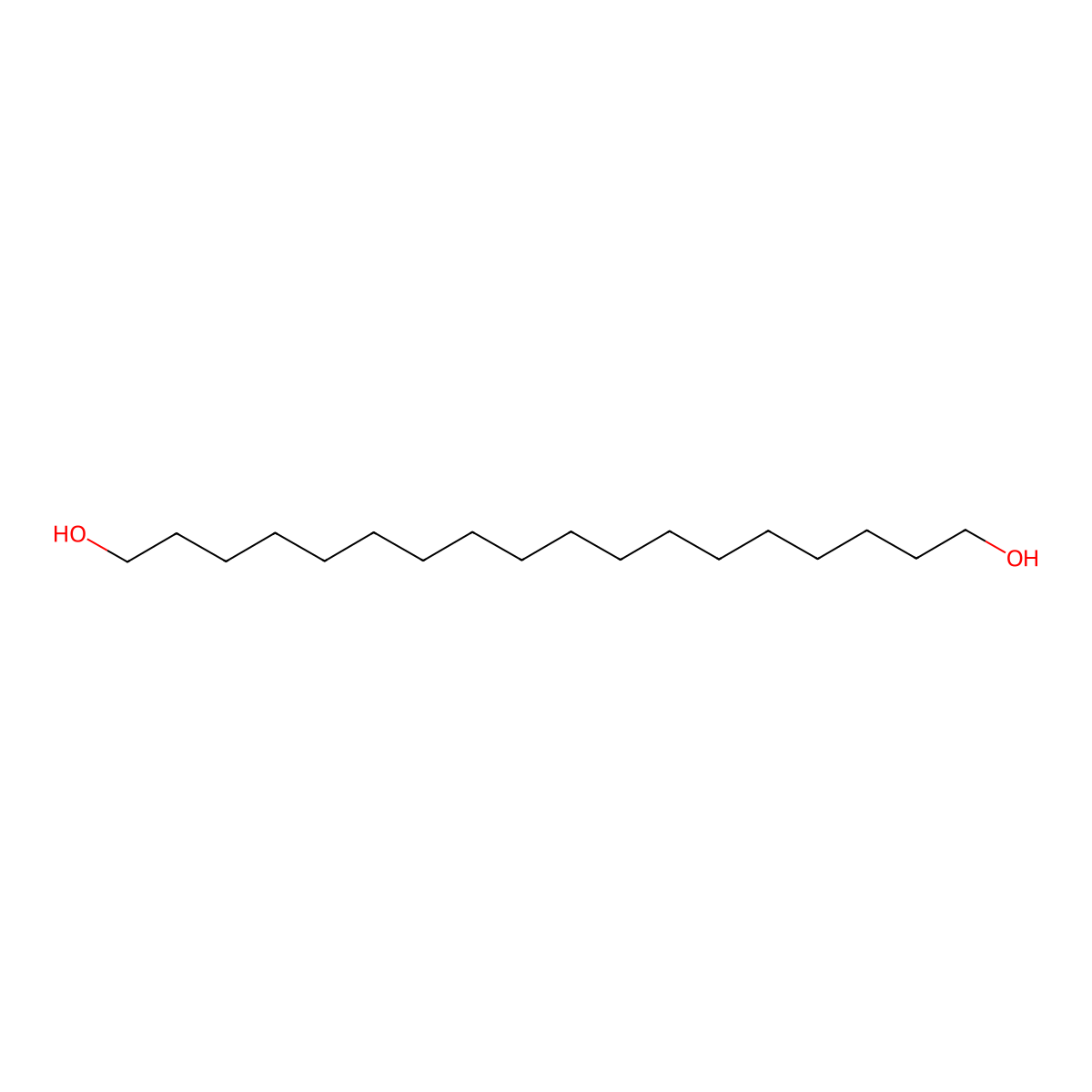 1,18-Octadecanediol molecular structure, CAS 3155-43-9