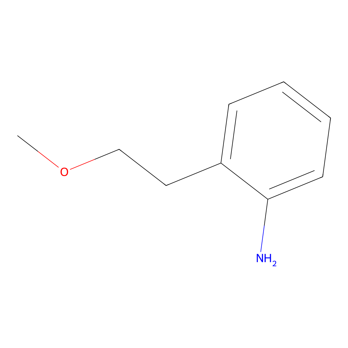 2-(2-Methoxyethyl)aniline molecular structure, CAS 31553-11-4