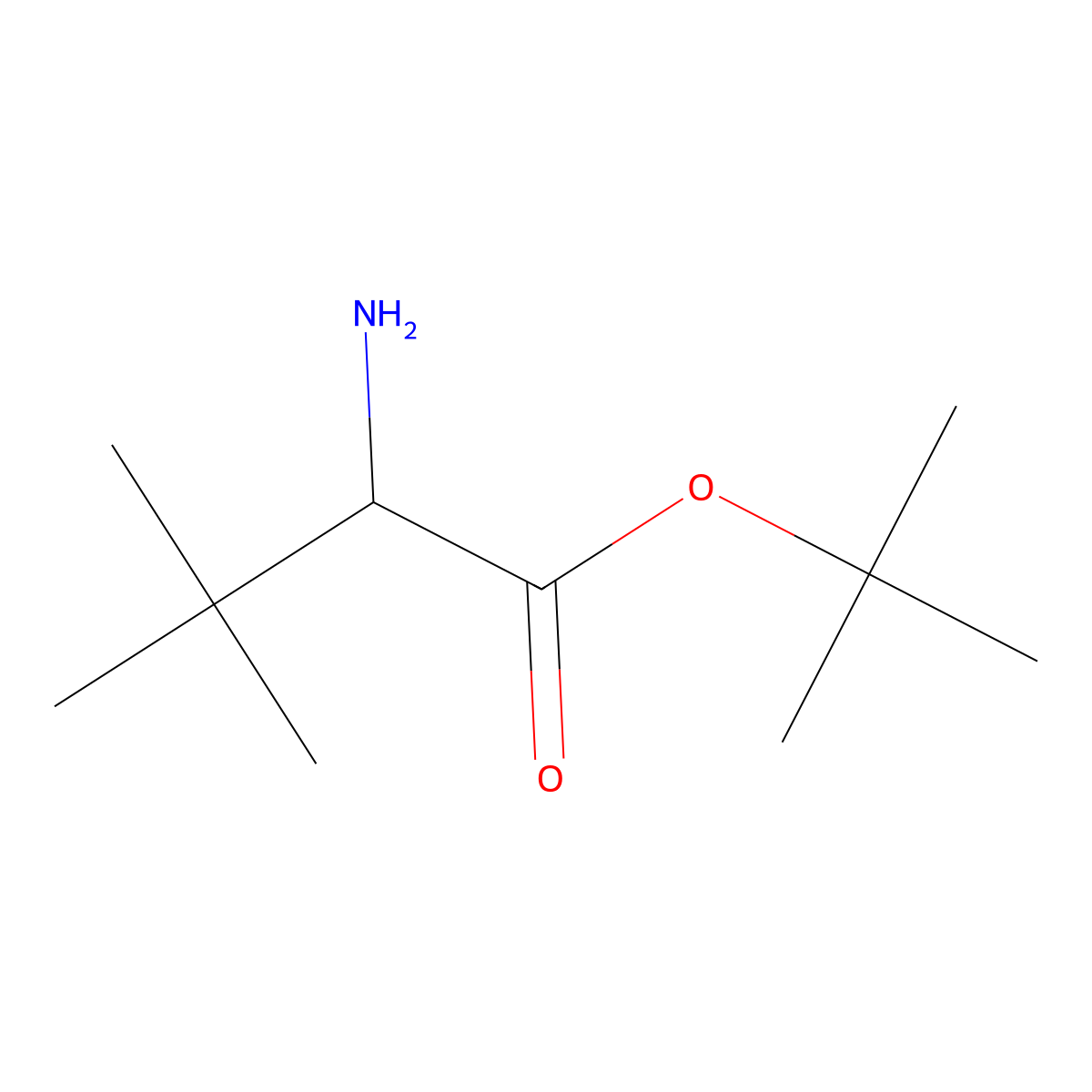 L-(+)-Ttert-butyl tert-leuc-inate molecular structure, CAS 31556-74-8