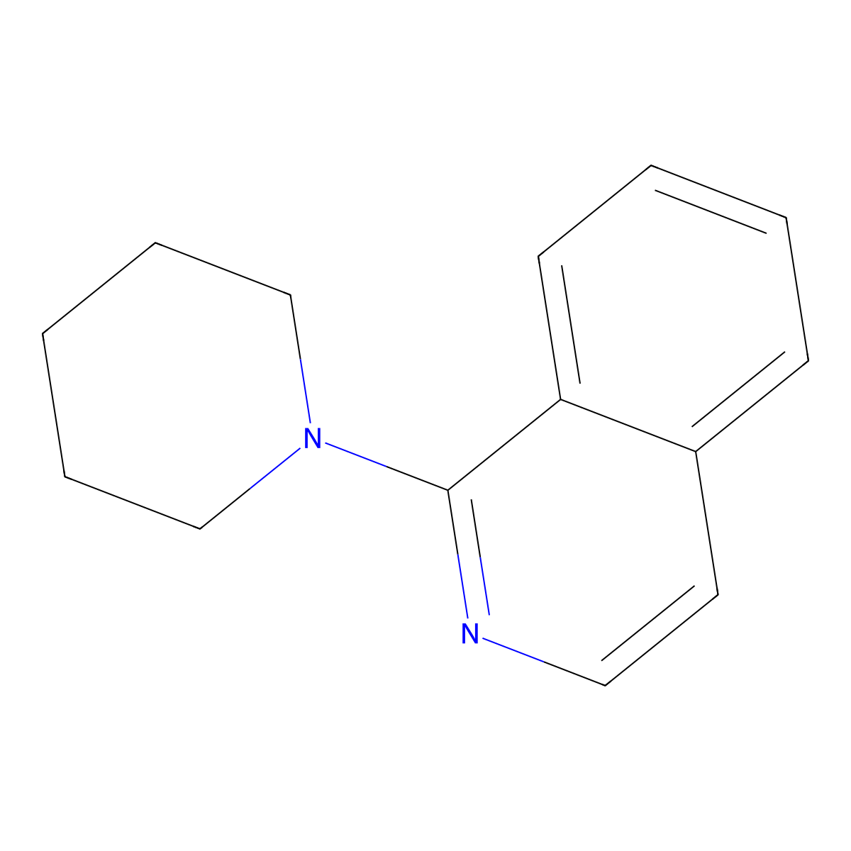 1-Piperidin-1-ylisoquinoline molecular structure, CAS 31557-49-0