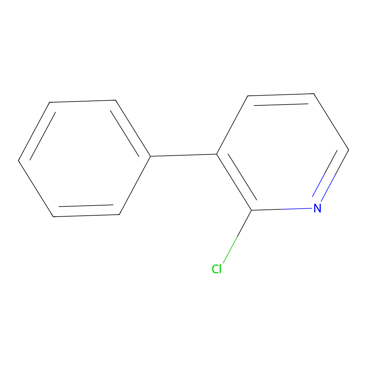 2-Chloro-3-phenylpyridine molecular structure, CAS 31557-57-0