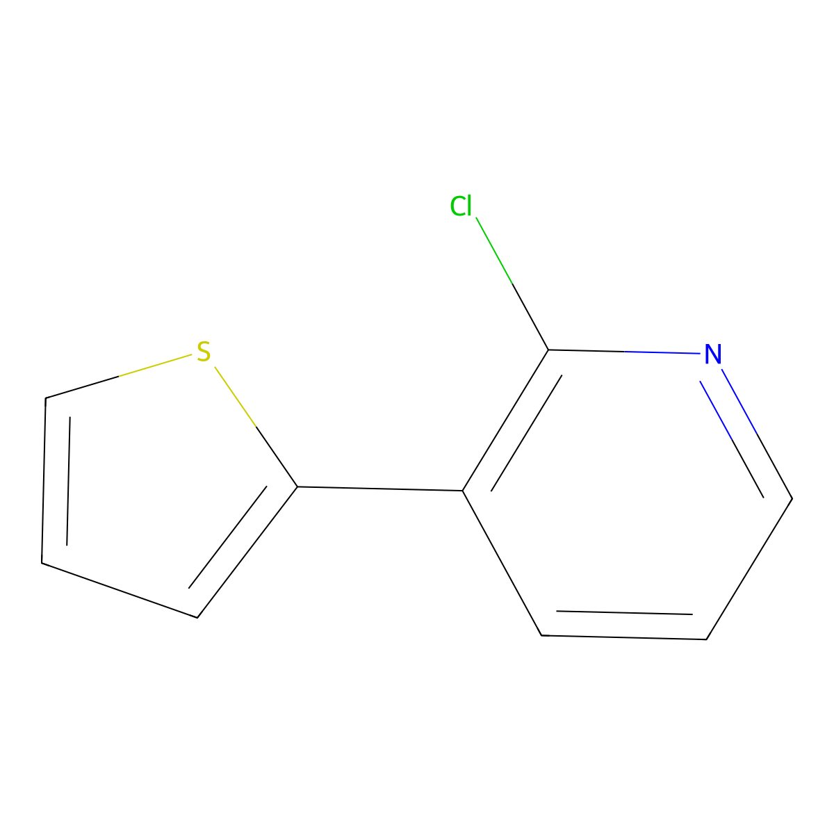 2-Chloro-3-(2-thienyl)pyridine molecular structure, CAS 31557-59-2