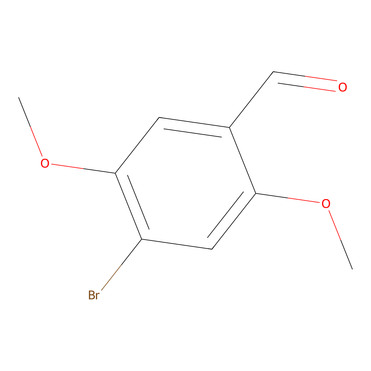 4-Bromo-2,5-dimethoxybenzaldehyde molecular structure, CAS 31558-41-5
