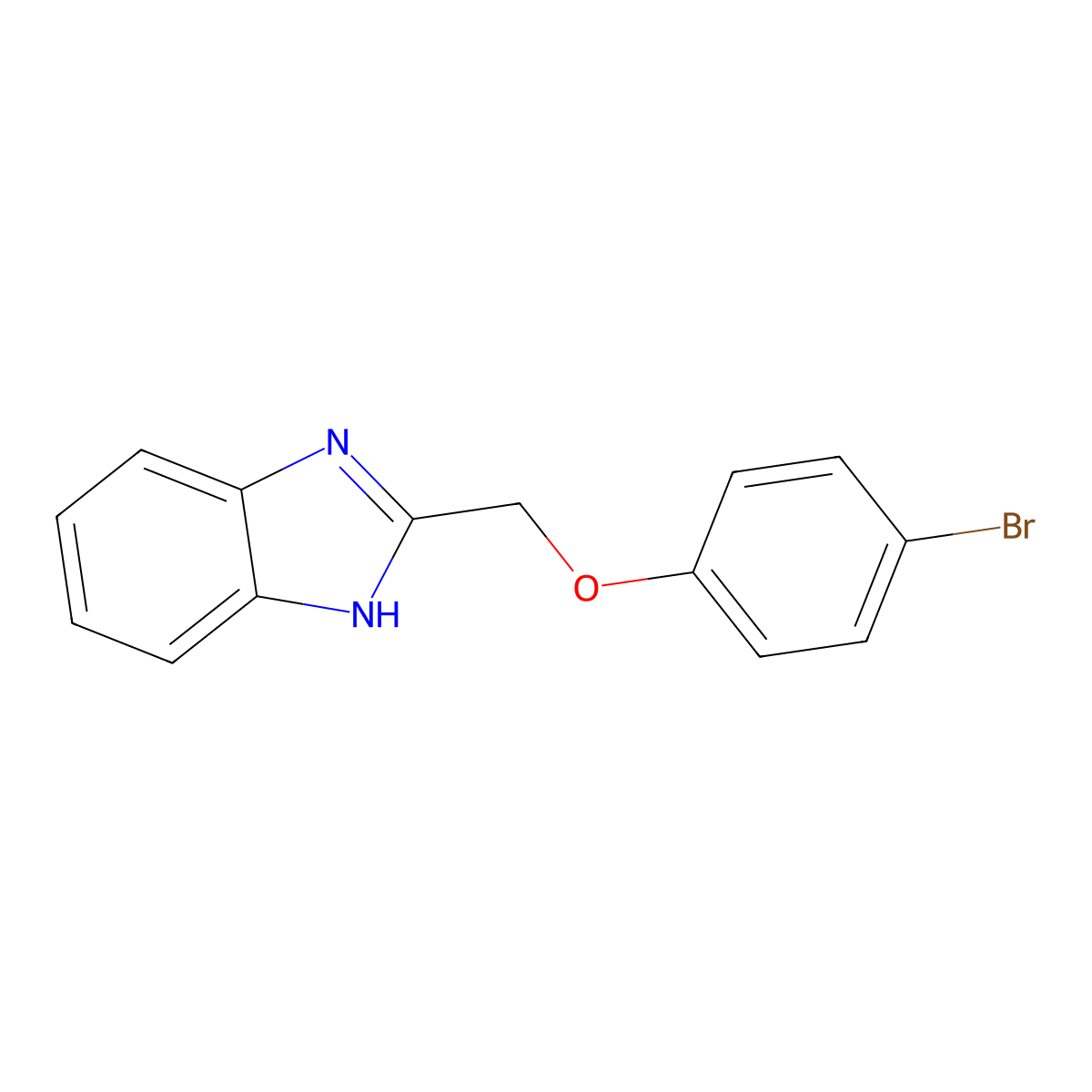 2-[(4-bromophenoxy)methyl]-1H-benzimidazole molecular structure, CAS 3156-20-5