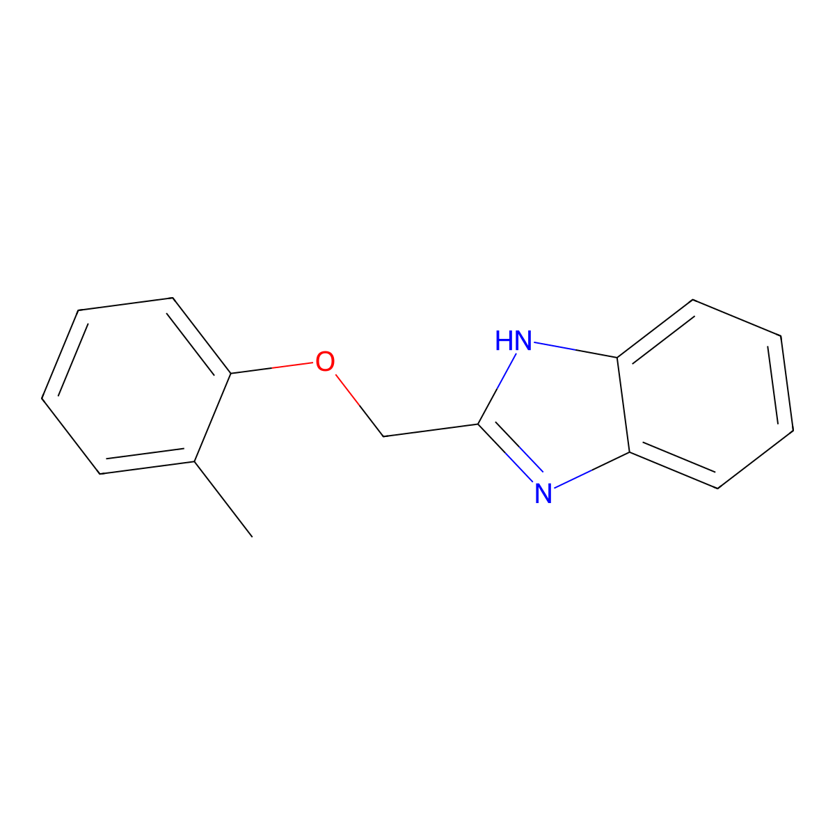 2-[(2-methylphenoxy)methyl]-1H-benzimidazole molecular structure, CAS 3156-23-8