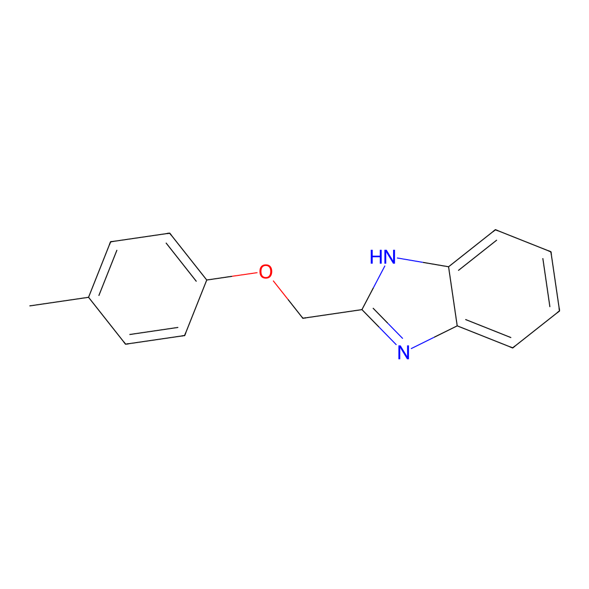 2-[(4-methylphenoxy)methyl]-1H-benzimidazole molecular structure, CAS 3156-25-0