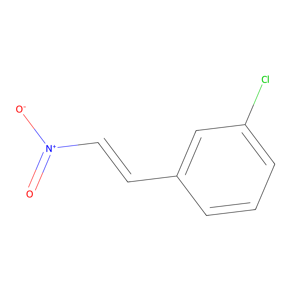 1-Chloro-3-(2-nitrovinyl)benzene molecular structure, CAS 3156-35-2
