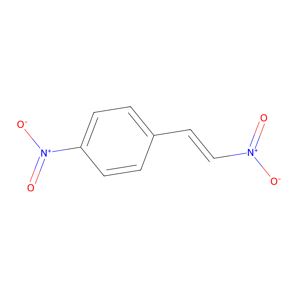 1-nitro-4-[(E)-2-nitroethenyl]benzene molecular structure, CAS 3156-41-0