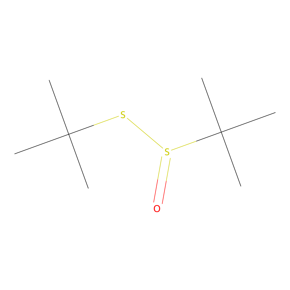 2-Methyl-2-[(2-methylpropane-2-sulfinyl)sulfanyl]propane molecular structure, CAS 31562-40-0