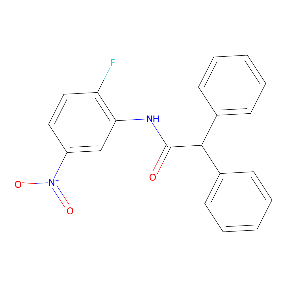 N-(2-fluoro-5-nitrophenyl)-2,2-diphenylacetamide molecular structure, CAS 315669-89-7