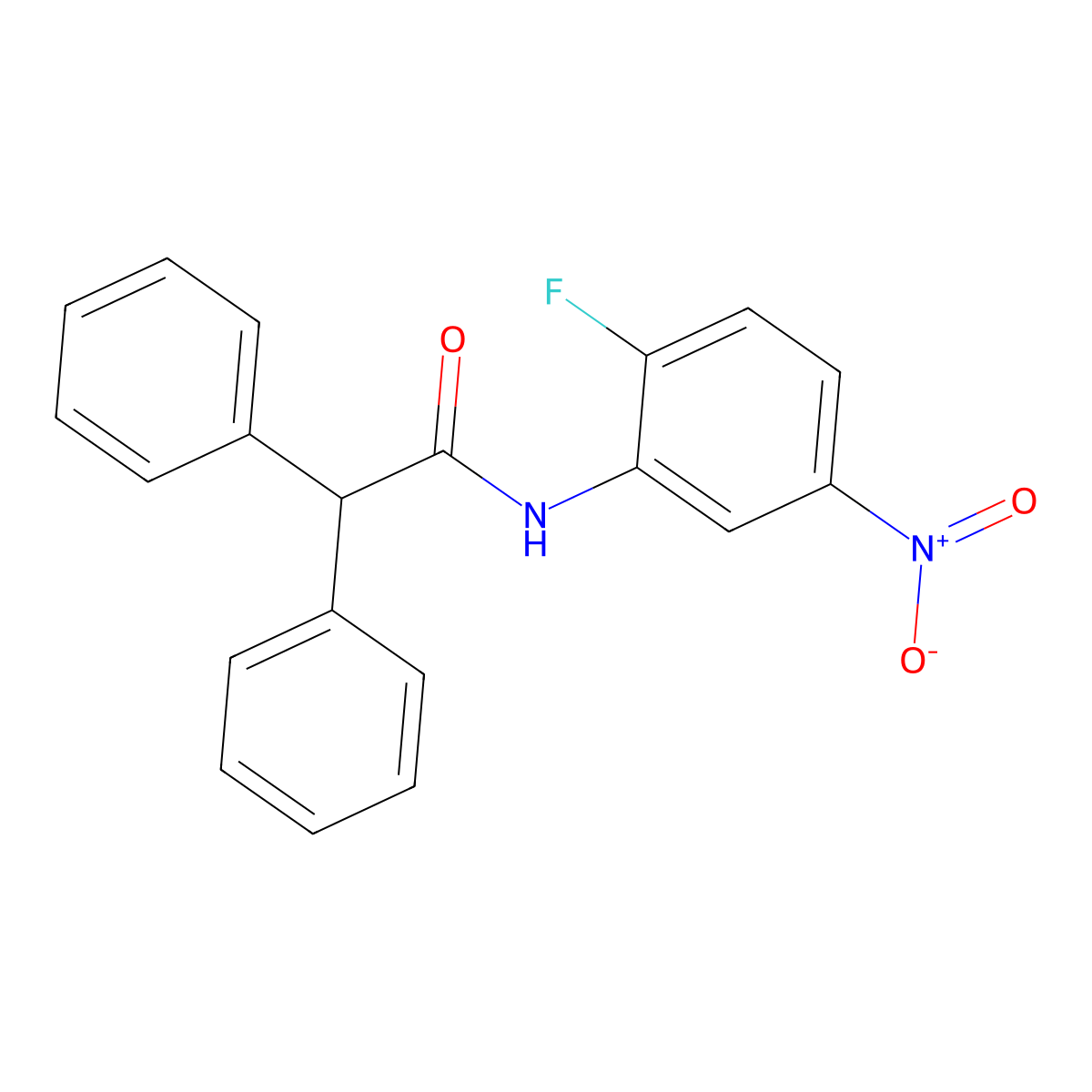 N-(2-fluoro-5-nitrophenyl)-2,2-diphenylacetamide molecular structure, CAS 315669-89-7