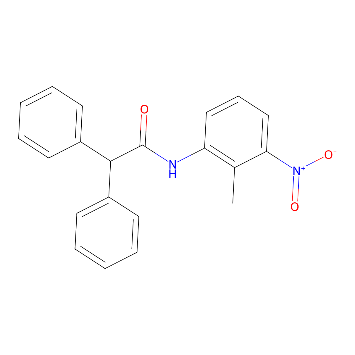 N-(2-methyl-3-nitrophenyl)-2,2-diphenylacetamide molecular structure, CAS 315669-91-1