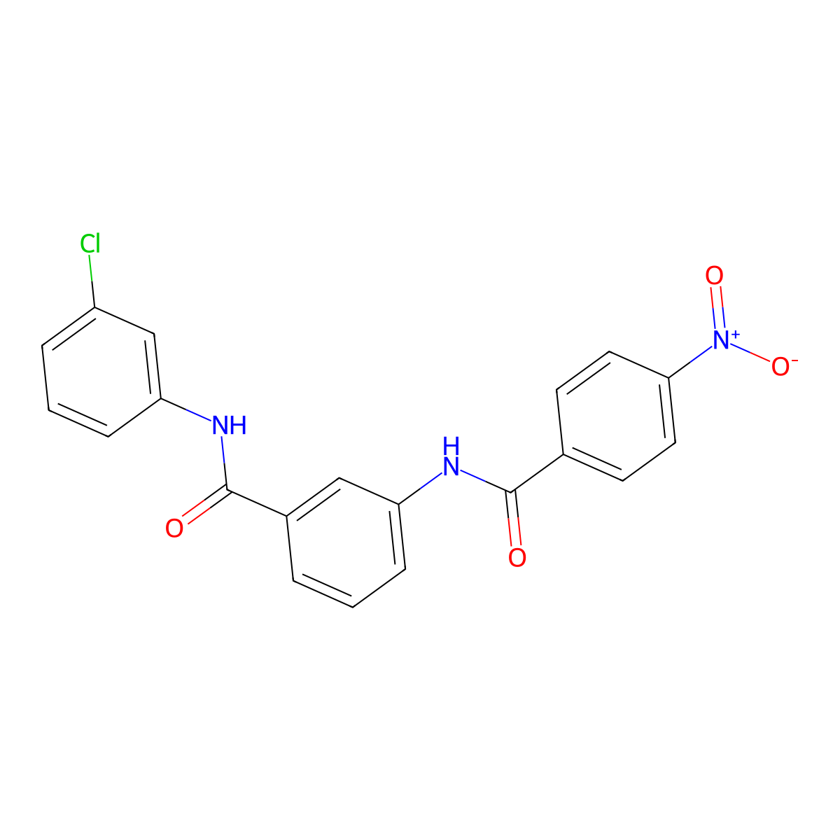 N-(3-chlorophenyl)-3-[(4-nitrobenzoyl)amino]benzamide molecular structure, CAS 315669-98-8