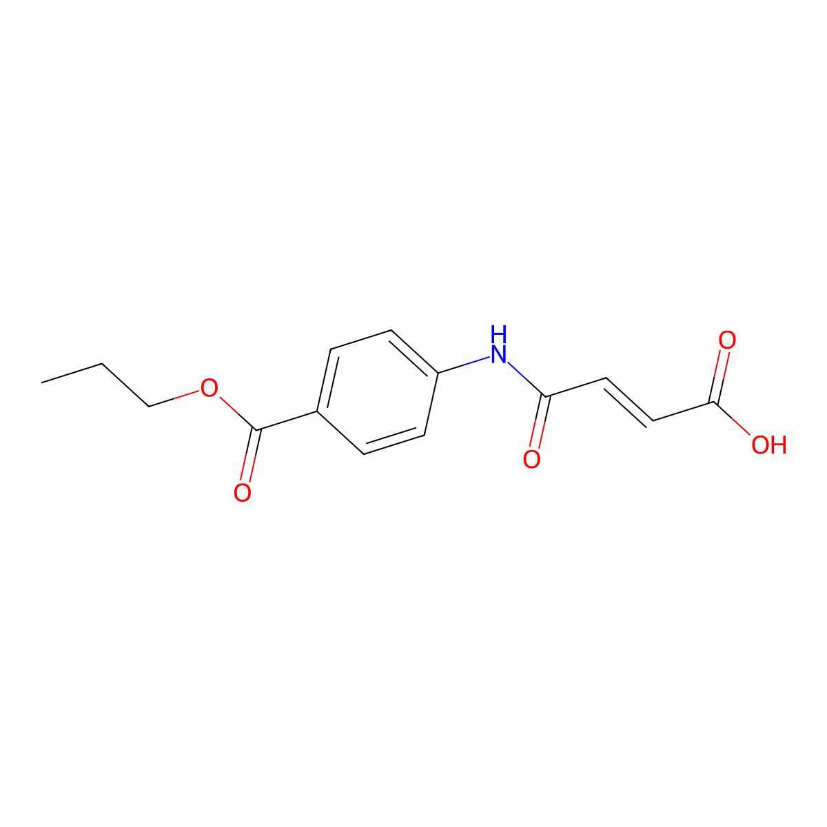 (E)-4-Oxo-4-[4-(propoxycarbonyl)anilino]-2-butenoic acid molecular structure, CAS 315670-11-2