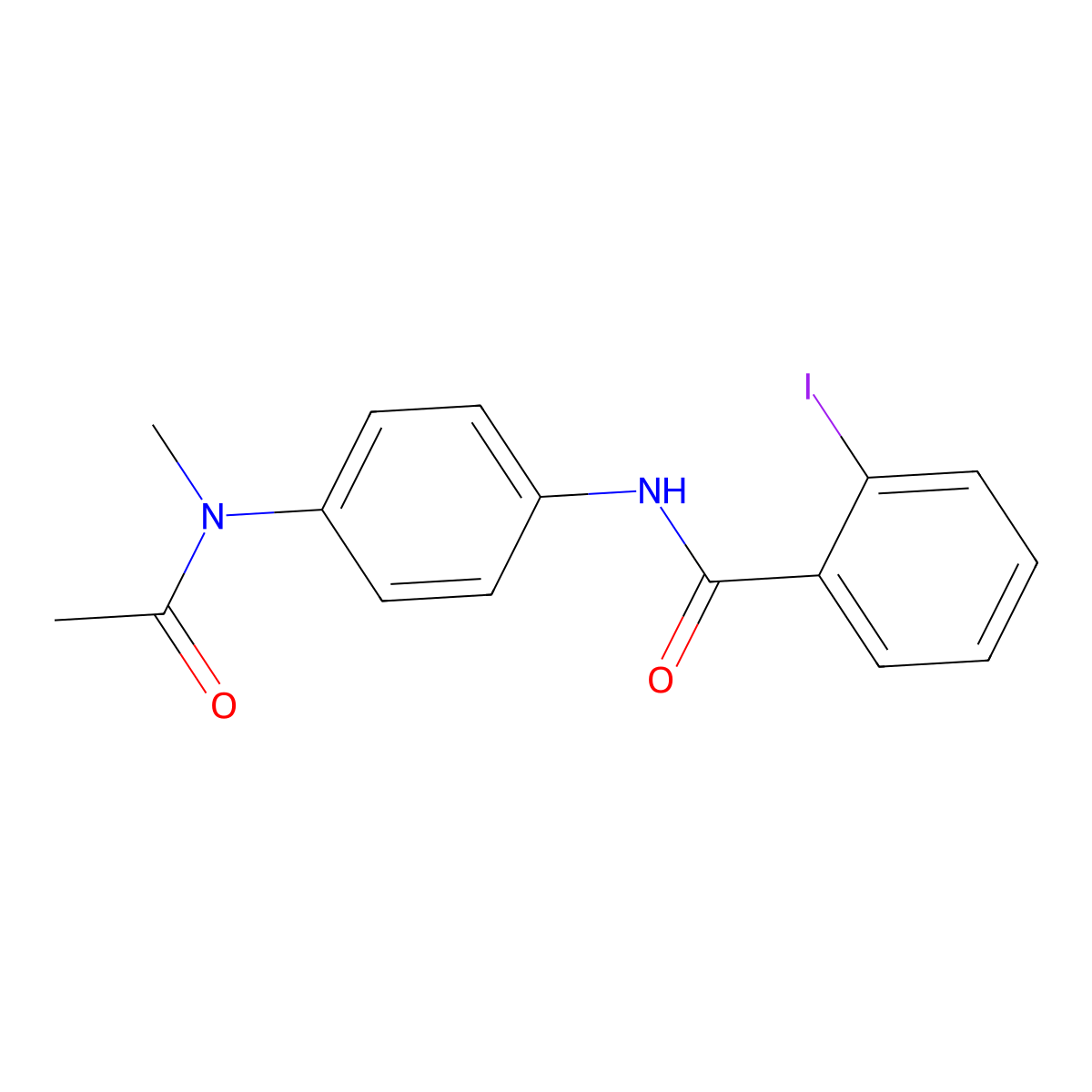 N-{4-[acetyl(methyl)amino]phenyl}-2-iodobenzamide molecular structure, CAS 315670-20-3