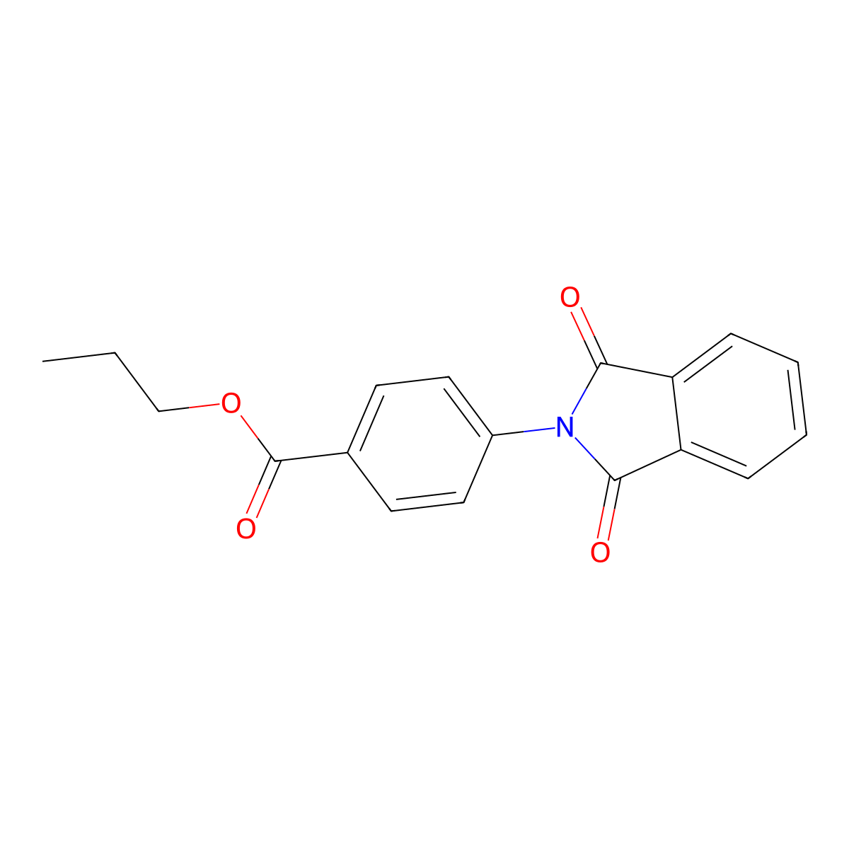 propyl 4-(1,3-dioxo-1,3-dihydro-2H-isoindol-2-yl)benzoate molecular structure, CAS 315670-23-6