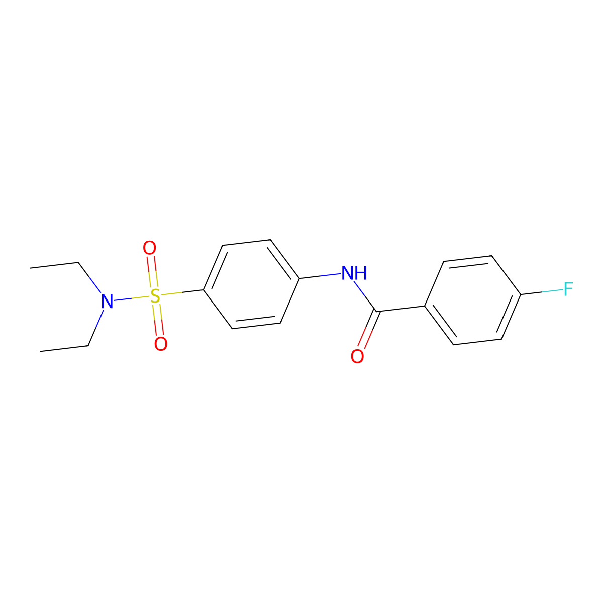 N-[4-(diethylsulfamoyl)phenyl]-4-fluorobenzamide molecular structure, CAS 315670-49-6