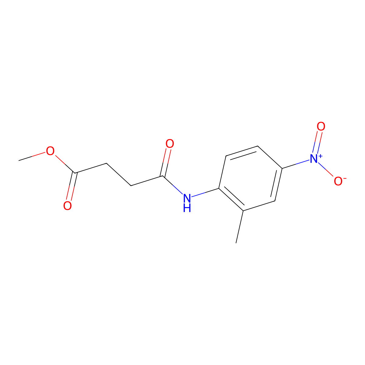 Methyl 4-(2-methyl-4-nitroanilino)-4-oxobutanoate molecular structure, CAS 315670-54-3