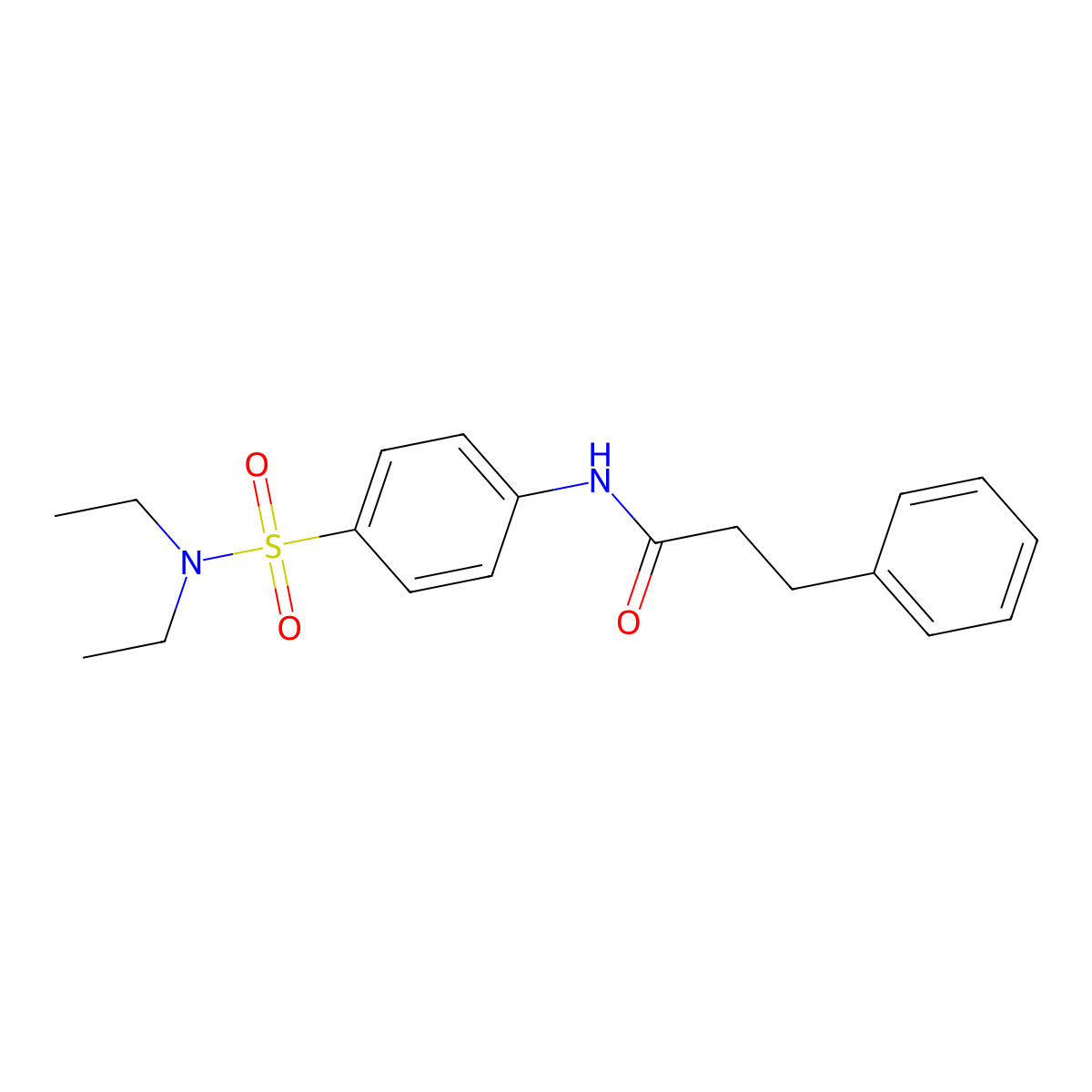 N-[4-(diethylsulfamoyl)phenyl]-3-phenylpropanamide molecular structure, CAS 315670-68-9
