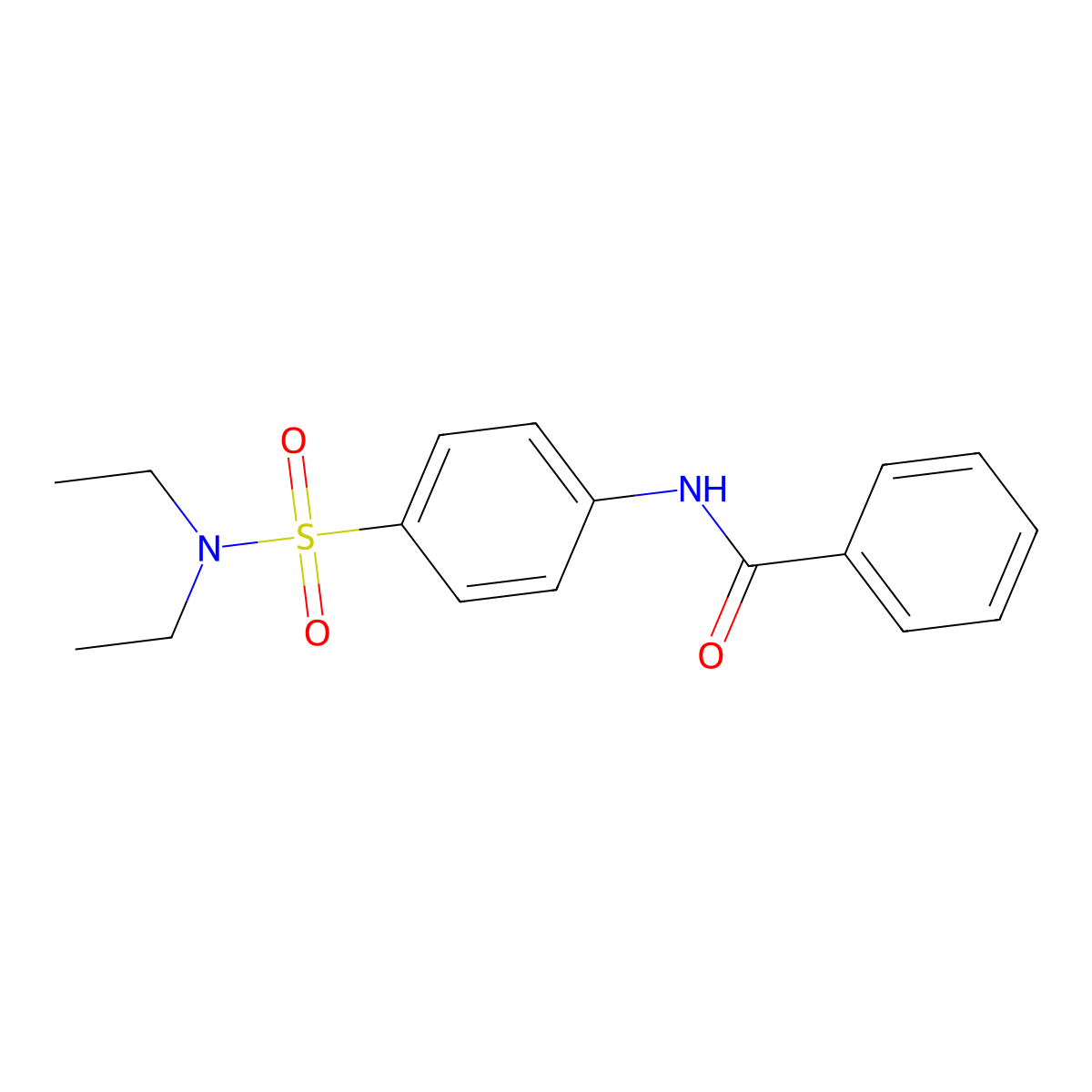 N-{4-[(diethylamino)sulfonyl]phenyl}benzamide molecular structure, CAS 315670-76-9