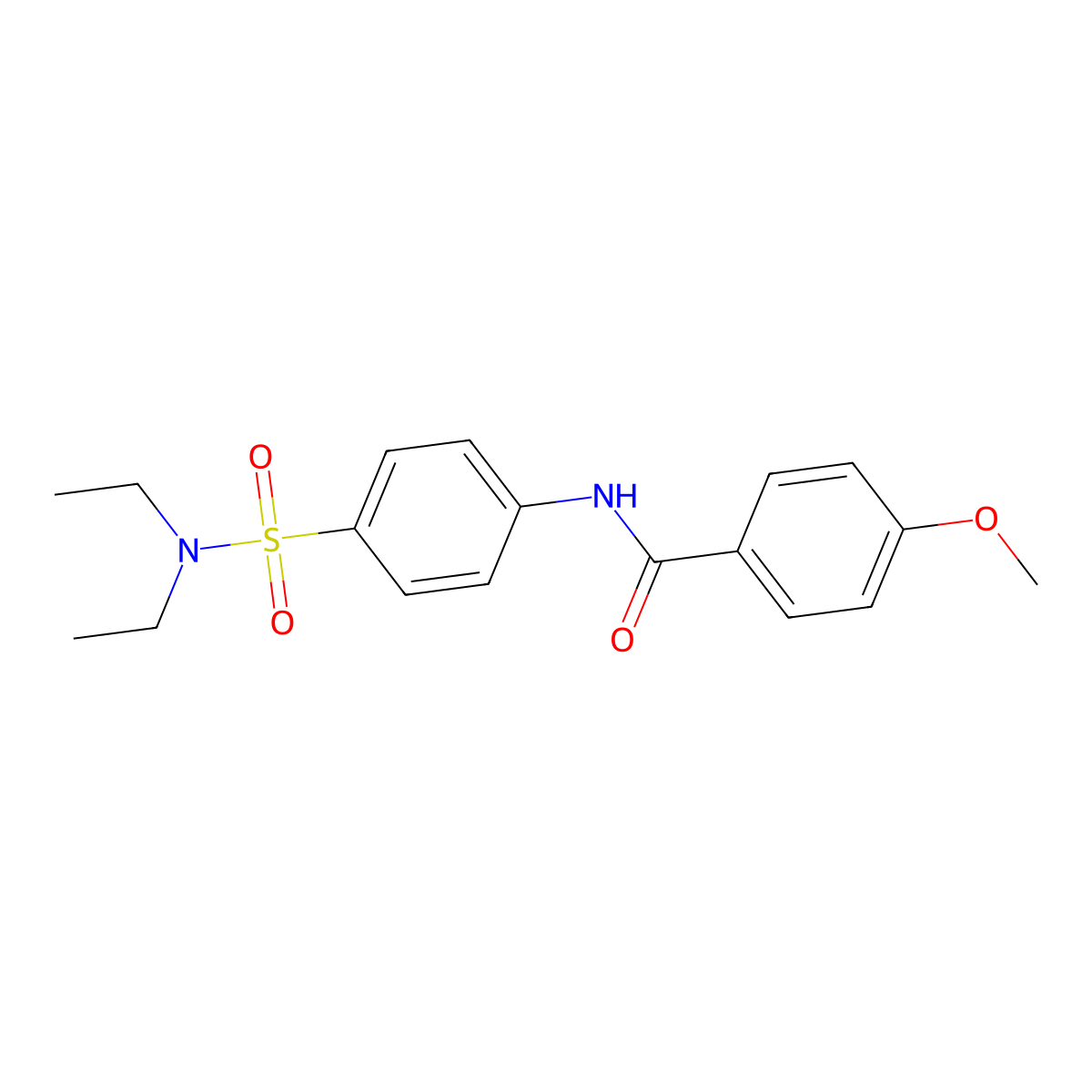 N-[4-(diethylsulfamoyl)phenyl]-4-methoxybenzamide molecular structure, CAS 315670-85-0