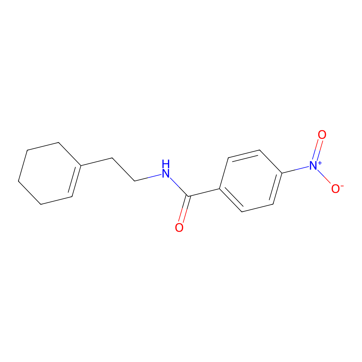 N-[2-(cyclohexen-1-yl)ethyl]-4-nitrobenzamide molecular structure, CAS 315670-94-1